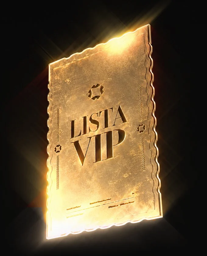 Ticket dourado da Lista VIP Cayan